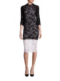 Alexis - Whitney Lace Colorblock Dress at Saks Fifth Avenue