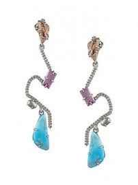 Alexis Bittar - 10K Goldplated Crystal Maze Fancy Stone Post Earrings at Saks Fifth Avenue