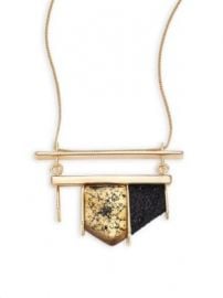 Alexis Bittar - Crystal-Encrusted Lucite Pendant Necklace at Saks Fifth Avenue