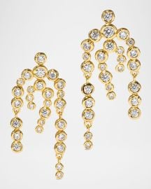 Alexis Bittar Asterales Gold CZ Chandelier Earrings at Neiman Marcus