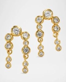 Alexis Bittar Asterales Gold Cz Arched Post Earrings at Neiman Marcus