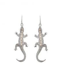 Alexis Bittar Crystal Encrusted Lizard Wire Earrings at Neiman Marcus