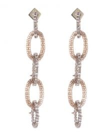 Alexis Bittar Crystal Encrusted Mesh-Link Dangle Earring at Neiman Marcus