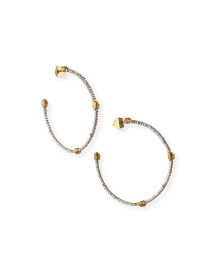 Alexis Bittar Crystal Pave Knotted Hoop Earrings at Neiman Marcus