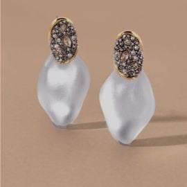 Alexis Bittar Jewelry Alexis Bittar New Solanales Crystal Lake Lucite Petal Post Silver Earrings Poshmark at Poshmark