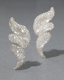 Alexis Bittar Liquid Lucite Pave Wave Clip Earrings at Alexis Bittar