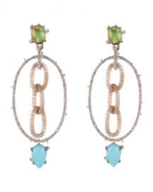 Alexis Bittar Multi Stone Mesh-Link Dangle Earrings at Neiman Marcus