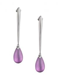 Alexis Bittar Ruthenium-Plated & Lucite Teardrop Linear Earrings at Saks Fifth Avenue