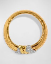 Alexis Bittar Solanales Gold Tubogas Collar Necklace at Neiman Marcus