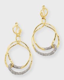 Alexis Bittar Solanales Twisted Drop Hoop Earrings at Neiman Marcus