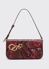 Alexis Bittar Twisted Flap Snake-Embossed Shoulder Bag - at Bergdorf Goodman