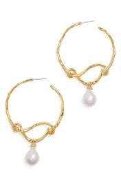 Alexis Bittar Twisted Pearl Drop Hoop Earrings at Nordstrom