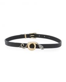 Alexis BittarSnake Charm Leather Wrap Choker Bracelet at Neiman Marcus