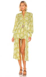 Alexis Derby Romper with Cape in Lime Mosaic from Revolve com at Revolve