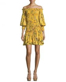 Alexis Gemina Off-the-Shoulder Floral-Print Dress at Neiman Marcus