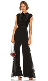 Alexis Gislane Tie Neck Jumpsuit in Black from Revolve com at Revolve