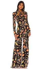 Alexis Imogene Jumpsuit in Black Nouveau at Revolve