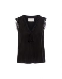 Alexis Jansen V-Neck Ruffle Silk Blouse at Ifchic