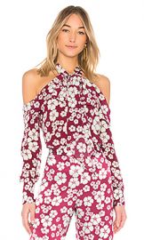 Alexis Paloma Tie Neck Blouse in Floral Print from Revolve com at Revolve