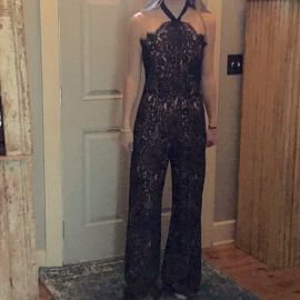 Alexis Pants amp Jumpsuits Alexis Black Lace Halter Jumpsuit Poshmark at Poshmark