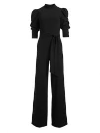 Alexis Puff-Sleeve Mockneck Jumpsuit by Alice  Olivia at Saks Fifth Avenue