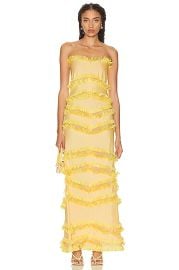 Alexis Reeve Dress in Golden Raffia FWRD at FWRD