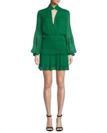 WornOnTV: Amy’s green smocked mini dress on Good Morning America | Amy ...