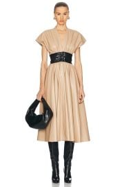 Alexis Viktora Midi Dress in Taupe FWRD at FWRD