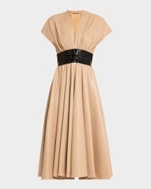 Alexis Viktoria Vegan Leather Midi Dress at Neiman Marcus