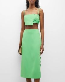 Alexis Zola Chain Asymmetric Crop Top at Neiman Marcus