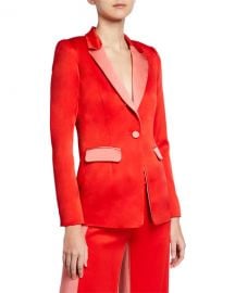 AlexisNevra Satin Single-Button Blazer at Neiman Marcus