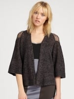 Alexs brown cropped cardigan at Saks Fifth Avenue