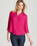 WornOnTV: Alex’s pink zip front blouse on Happy Endings | Elisha ...