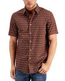 Alfani Mens Printed Shirt Created for Macys  Reviews - Casual Button-Down Shirts - Men - Macys at Macys