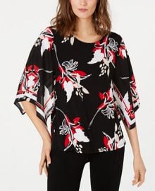 Alfani Printed Poncho-Sleeve Top  Created for Macy s    Reviews - Tops - Women - Macy s at Macys