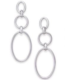 Alfani Silver-Tone Link Triple Drop Earrings  Created for Macy s   Reviews - Earrings - Jewelry   Watches - Macy s at Macys