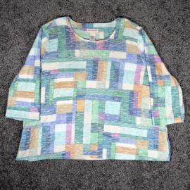 Alfred Dunner LS Knit Top Womenaposs 3X Patchwork Studded Tunic NWT eBay at eBay
