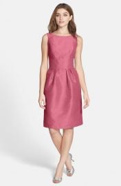 Alfred Sung Boatneck Sheath Dress in Papaya at Nordstrom