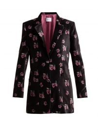 Alfred floral-print single-breasted velvet blazer at Matches