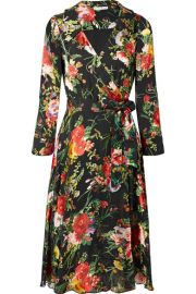 Alice   Olivia   Abney floral-print burnout-chiffon wrap dress at Net A Porter