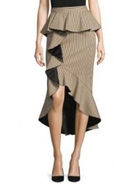 Alice   Olivia - Alessandra Peplum Ruffle Pencil Skirt at Saks Fifth Avenue