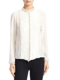 Alice   Olivia - Arminda Ruffled Blouse at Saks Fifth Avenue