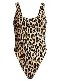 Alice   Olivia - Arona Deep Scoop Back Leopard Print Bodysuit at Saks Fifth Avenue