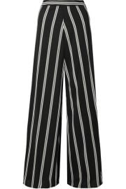 Alice   Olivia   Athena striped georgette wide-leg pants at Net A Porter