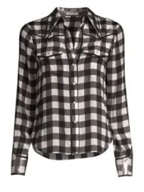 Alice   Olivia - Caleb Western Check Plaid Shirt at Saks Fifth Avenue