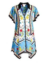 Alice   Olivia - Conner Floral Handkerchief Shirtdress at Saks Fifth Avenue