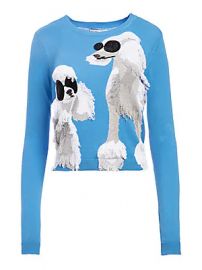 Alice   Olivia - Connie Dog Intarsia Sweater at Saks Off 5th