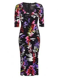 Alice   Olivia - Delora Abstract Print Bodycon Dress at Saks Fifth Avenue