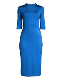 Alice   Olivia - Delora Fitted Mockneck Dress at Saks Fifth Avenue