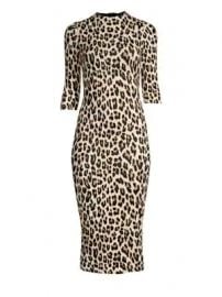 Alice   Olivia - Delora Leopard Bodycon Dress at Saks Fifth Avenue